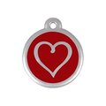 Red Dingo Red Dingo 06-TH-RE-SM QR Tag Premium Heart Red; Small 06-TH-RE-SM